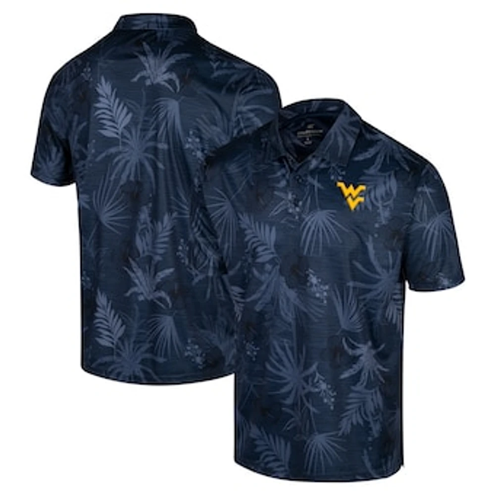 Men's Colosseum Navy West Virginia Mountaineers Big & Tall Palms Polo