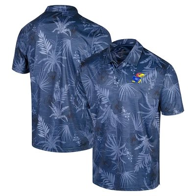 Men's Colosseum Royal Kansas Jayhawks Big & Tall Palms Polo