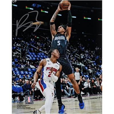 Paolo Banchero Orlando Magic Autographed 8" x 10" Dunk Vs. Detroit Pistons Photograph