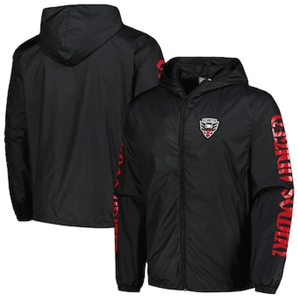 Men's Black D.C. United Graffiti Hoodie Full-Zip Windbreaker