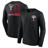 Men's Black Texas Rangers 2023 World Series Champions Signature Roster Long-Sleeve T-Shirt