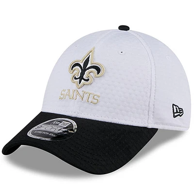 Men's New Era White/Black New Orleans Saints 2024 NFL Training Camp 9FORTY Adjustable Hat