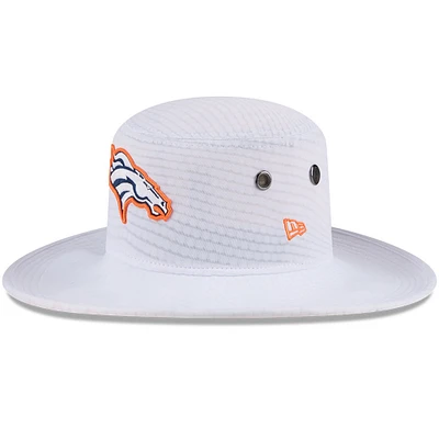 Men's New Era White Denver Broncos 2024 NFL Training Camp Panama Bucket Hat