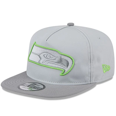 Men's New Era Gray Seattle Seahawks 2024 NFL Training Camp Golfer Snapback Hat