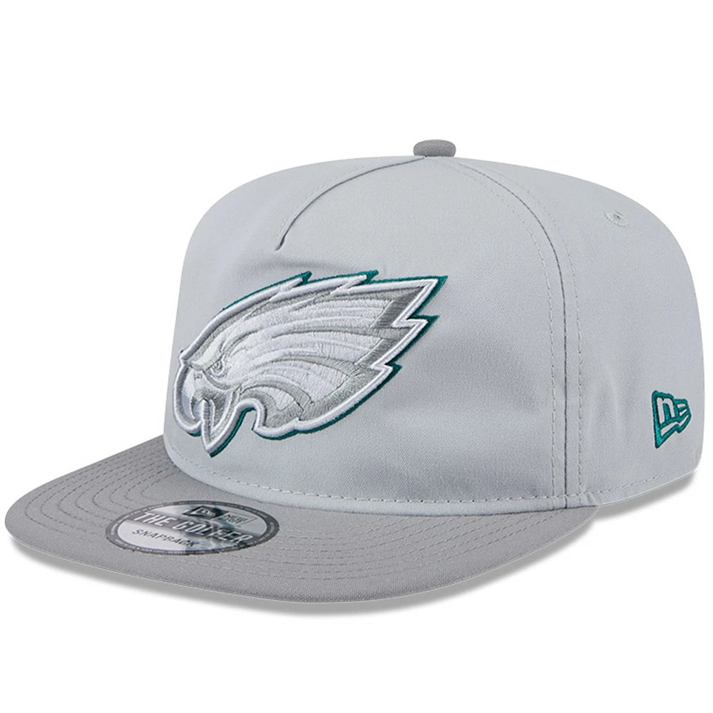 Men's New Era Gray Philadelphia Eagles 2024 NFL Training Camp Golfer Snapback Hat