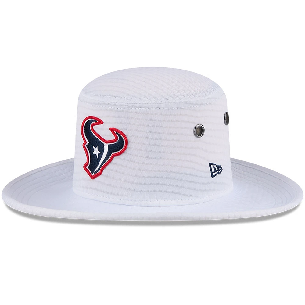 Men's New Era White Houston Texans 2024 NFL Training Camp Panama Bucket Hat