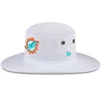 Men's New Era White Miami Dolphins 2024 NFL Training Camp Panama Bucket Hat