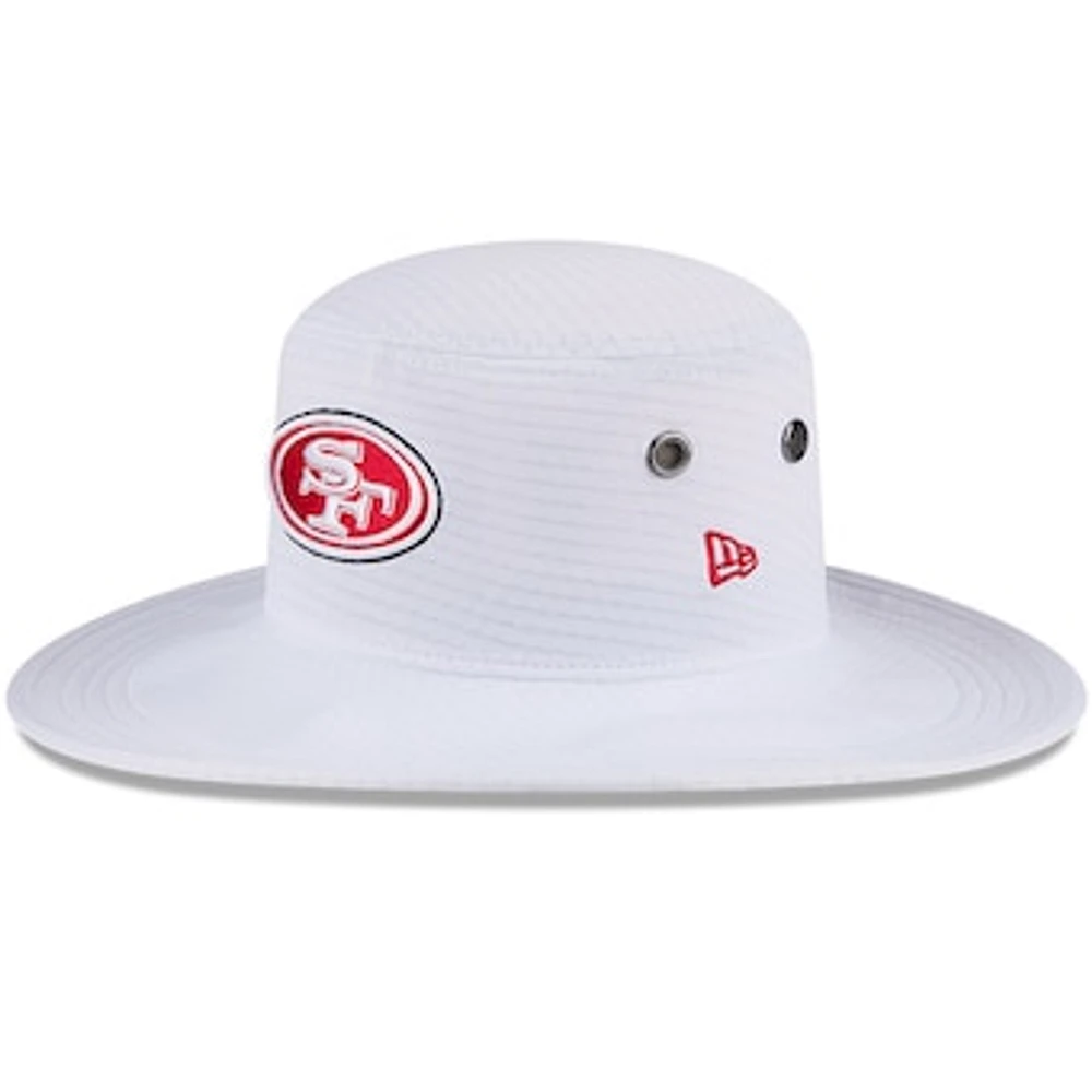 Men's New Era White San Francisco 49ers 2024 NFL Training Camp Panama Bucket Hat