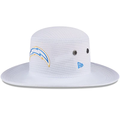 Men's New Era White Los Angeles Chargers 2024 NFL Training Camp Panama Bucket Hat