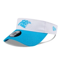 Men's New Era White/Blue Carolina Panthers 2024 NFL Training Camp Adjustable Visor