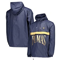 Men's Navy Pumas Anorak Hoodie Half-Zip Jacket