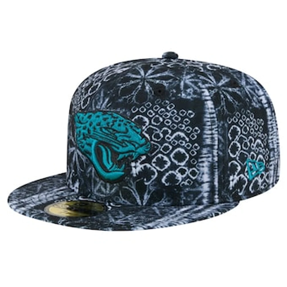 Men's New Era Black Jacksonville Jaguars Shibori 59FIFTY Fitted Hat