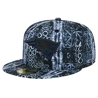 Men's New Era Black England Patriots Shibori 59FIFTY Fitted Hat