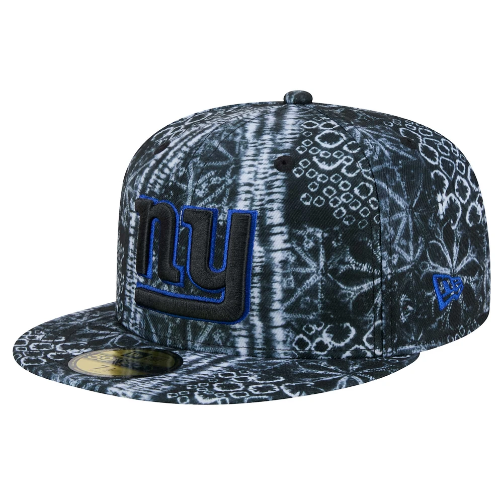 Men's New Era Black York Giants Shibori 59FIFTY Fitted Hat