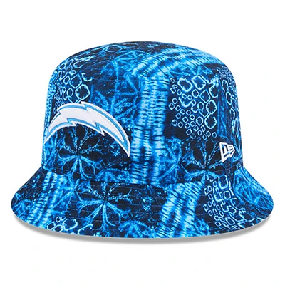 Men's New Era Powder Blue Los Angeles Chargers Shibori Bucket Hat