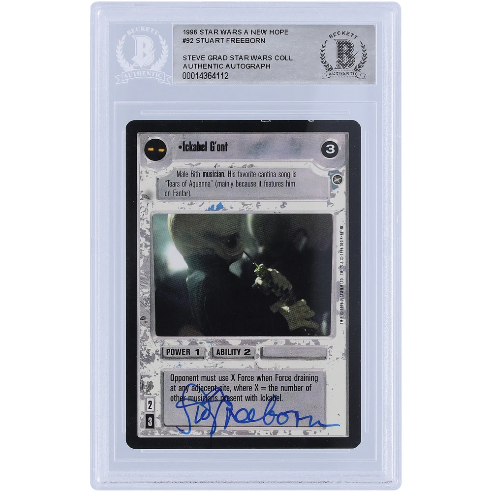 Stuart Freeborn Star Wars Autographed 1996 CCG #92 BAS Authenticated Card