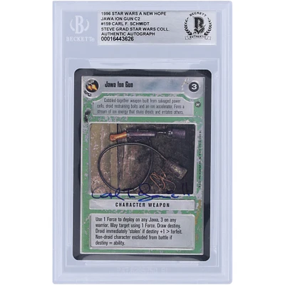 Carl Schmidt Star Wars Autographed 1996 CCG New Hope #159 BGS Authenticated Authentic Card