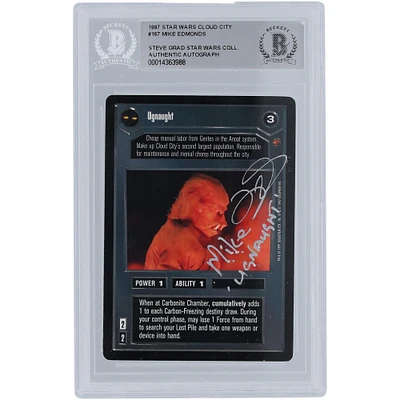 Mike Edmonds Star Wars Autographed 1997 CCG Cloud City #167 BGS Authenticated Card with "Ugnaught" Inscription