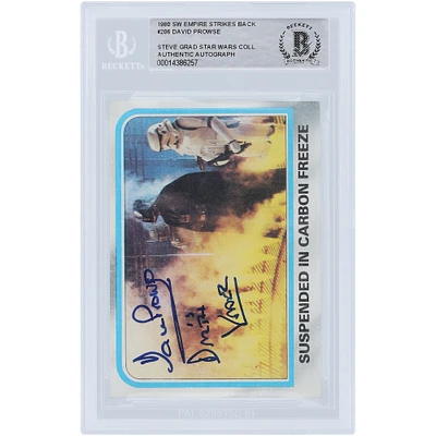 David Prowse Star Wars Autographed 1980 Topps The Empire Strikes Back #206 BAS Authenticated Card with "Is Darth Vader" Inscription