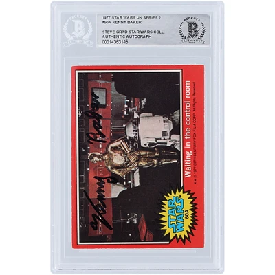 Kenny Baker Autographed 1977 Topps Star Wars UK Series 2 #60A BAS Authenticated Card