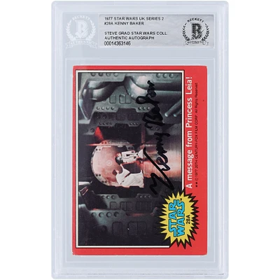 Kenny Baker Autographed 1977 Topps Star Wars UK Series 2 #28A BAS Authenticated Card