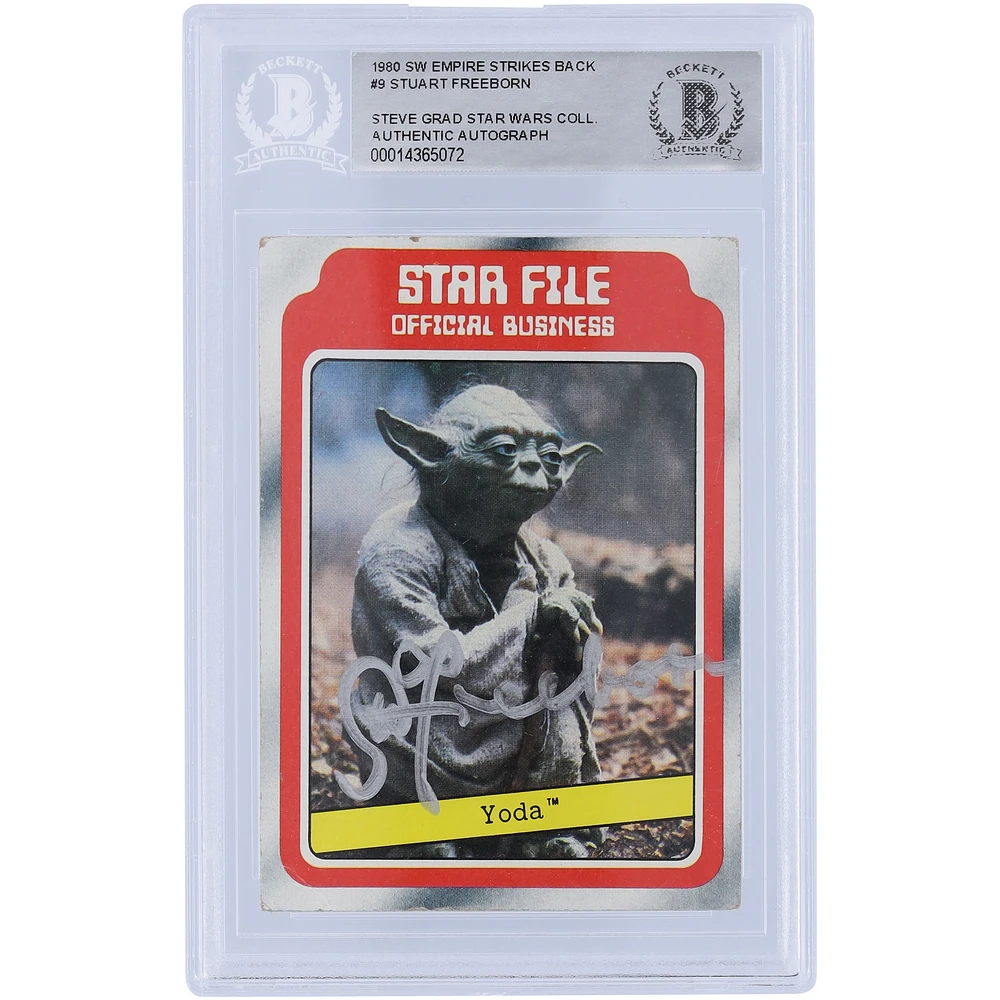 Stuart Freeborn Star Wars Autographed 1980 Topps The Empire Strikes Back #9 BAS Authenticated Card