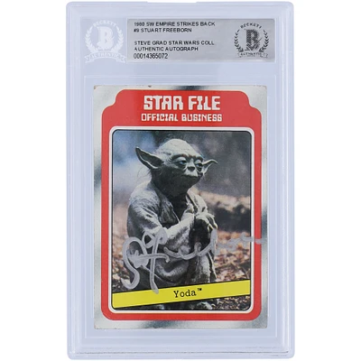 Stuart Freeborn Star Wars Autographed 1980 Topps The Empire Strikes Back #9 BAS Authenticated Card