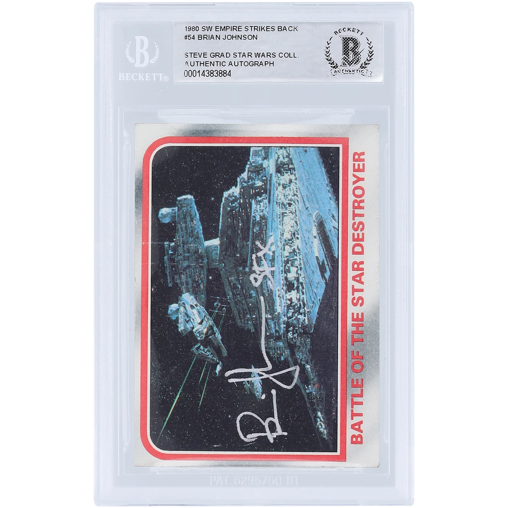 Brian Johnson Star Wars Autographed 1980 Topps The Empire Strikes Back #54 BAS Authenticated Card with "SFX" Inscription