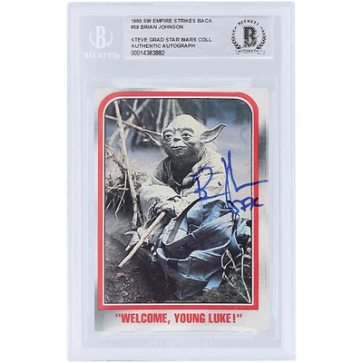 Brian Johnson Star Wars Autographed 1980 Topps The Empire Strikes Back #59 BAS Authenticated Card with "SFX" Inscription