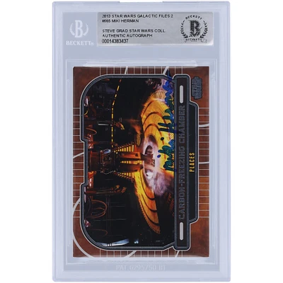 Miki Herman Star Wars Autographed 2013 Topps Galactic Files 2 #665 BAS Authenticated Card