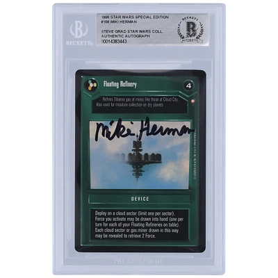 Miki Herman Star Wars Autographed 1998 Topps CCG #108 BAS Authenticated Card