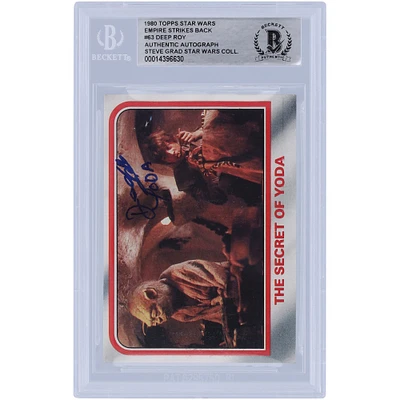 Deep Roy Star Wars Autographed 1980 Topps The Empire Strikes Back #63 BAS Authenticated Card with "Yoda" Inscription