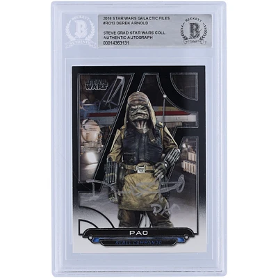 Derek Arnold Star Wars Autographed 2013 Topps Galactic Files #RO13 BGS Authenticated Card with "Pao" Inscription