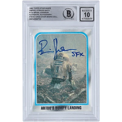 Brian Johnson Star Wars Autographed 1980 Topps The Empire Strikes Back #174 BGS Authenticated 10 Card with "SFX" Inscription