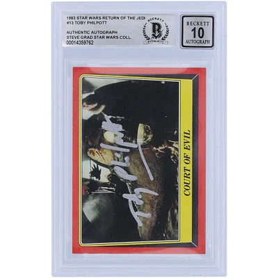 Toby Philpott Star Wars Autographed 1983 Topps Return of the Jedi #13 BGS Authenticated 10 Card