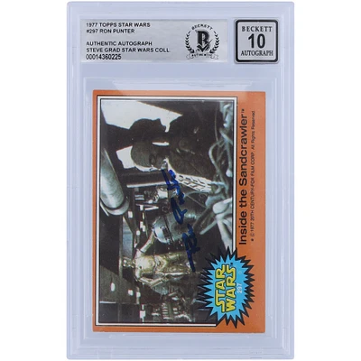 Ron Punter Autographed 1977 Topps Star Wars #297 BGS Authenticated 10 Card