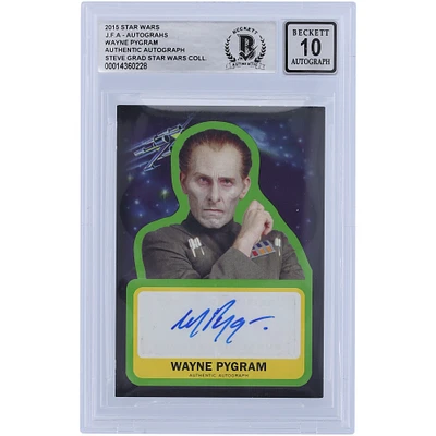 Wayne Pygram Star Wars Autographed 2015 Topps Journey To The Force Awakens #WP BGS Authenticated 10 Card