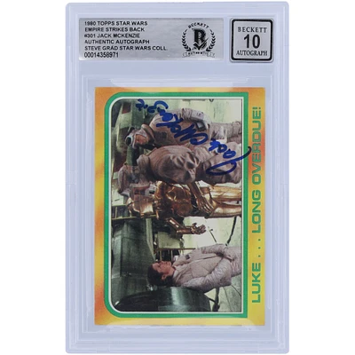 Jack McKenzie Star Wars Autographed 1980 Topps The Empire Strikes Back #301 BGS Authenticated 10 Card