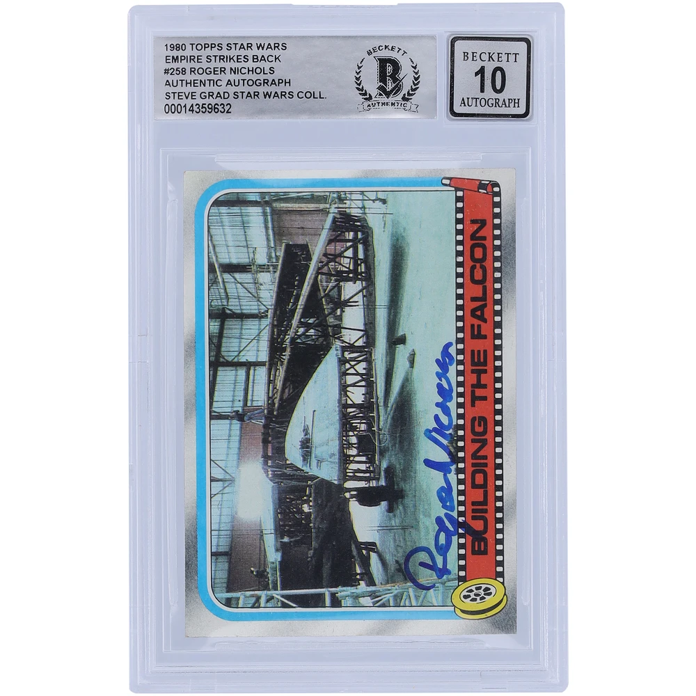 Roger Nichols Star Wars Autographed 1980 Topps The Empire Strikes Back #258 BGS Authenticated 10 Card