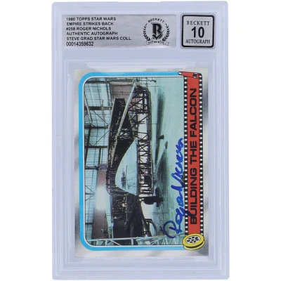 Roger Nichols Star Wars Autographed 1980 Topps The Empire Strikes Back #258 BGS Authenticated 10 Card