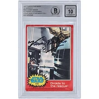 Kenny Baker Autographed 1977 Topps Star Wars UK Series 2 #64A BGS Authenticated 10 Card