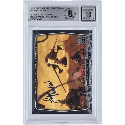 John Goodson Star Wars Autographed 2007 Topps 30th Anniversary #61 BGS Authenticated 10 Card
