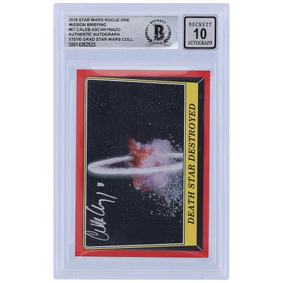 Caleb Aschkynazo Star Wars Autographed 2016 Topps Rogue One #67 BGS Authenticated 10 Card
