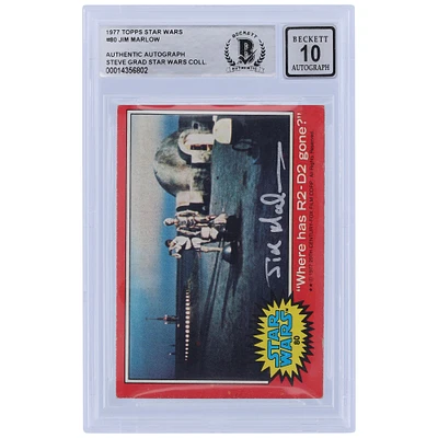 Jim Marlow Autographed 1977 Topps Star Wars Series 1 #80 BGS Authenticated 10 Card