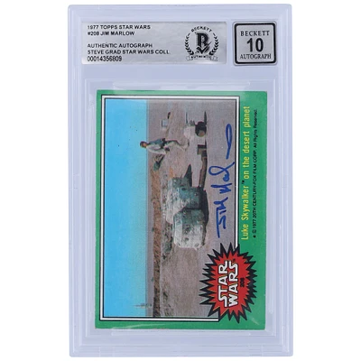 Jim Marlow Autographed 1977 Topps Star Wars Series 1 #208 BGS Authenticated 10 Card