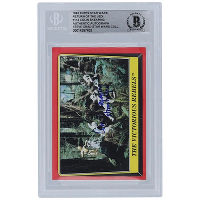 Colin Skeaping Star Wars Autographed 1983 Topps Return of the Jedi #114 BGS Authenticated Card with "Stormtrooper" Inscription
