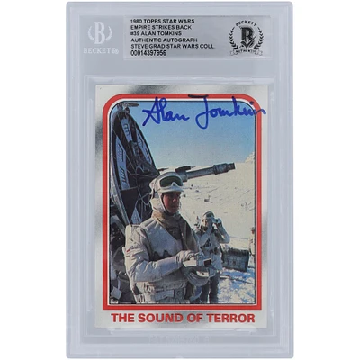 Alan Tomkins Star Wars Autographed 1980 Topps The Empire Strikes Back #39 BGS Authenticated Authentic Card