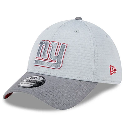 Men's New Era Gray York Giants 2024 NFL Training Camp 39THIRTY Flex Hat