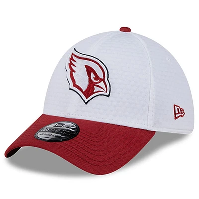 Men's New Era White/Cardinal Arizona Cardinals 2024 NFL Training Camp 39THIRTY Flex Hat