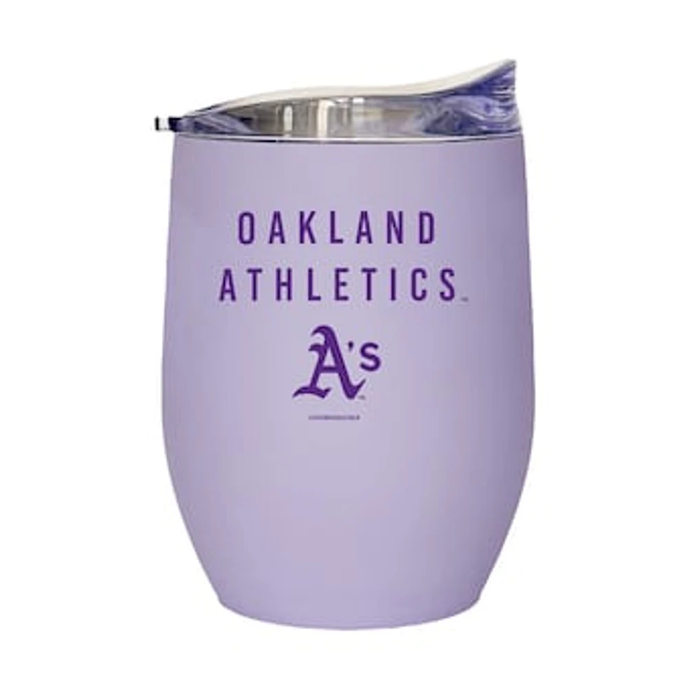 Oakland Athletics 16oz. Lavender Soft Touch Curved Tumbler